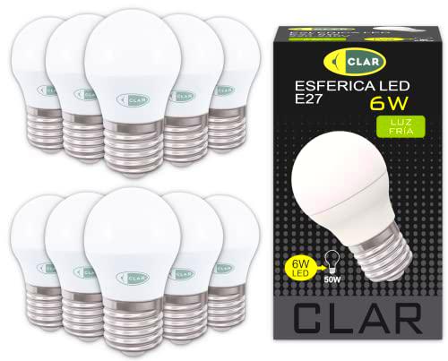 CLAR - Bombilla LED E27 Pequeña 6W E27, Bombilla Bajo Consumo