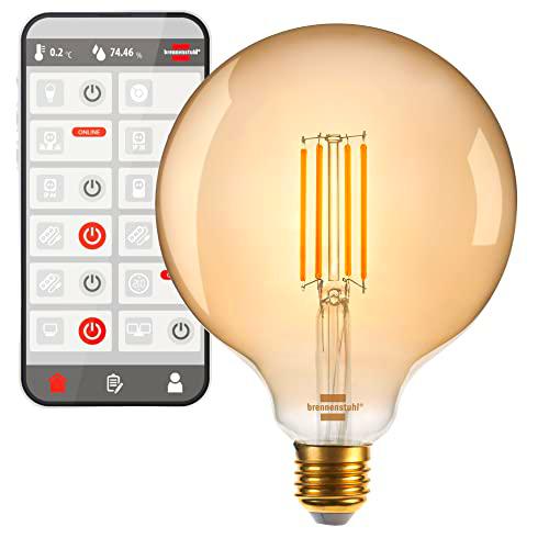 Brennenstuhl Connect WiFi bombilla filamento LED Globe (bombilla inteligente