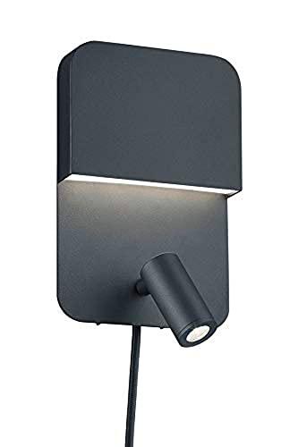 Trio Leuchten Luigi 222270232 - Lámpara LED de pared (metal negro mate