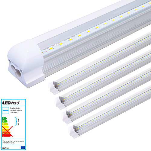 LEDVero 4x SMD LED Tubo 100cm integrado en blanco neutro