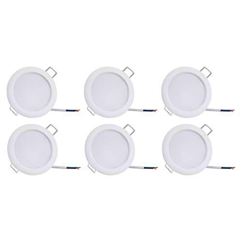 Amazon Basics Focos downlights redondos de 80 mm de diámetro (empotrados) luz led de 3W 6500K