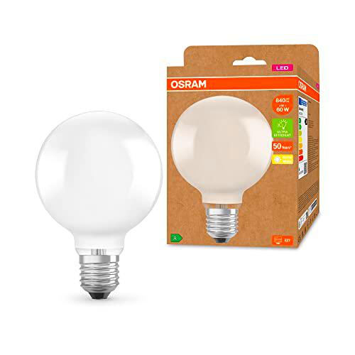 Osram Lámpara LED, globo esmerilado, E27, blanco cálido (3000K)