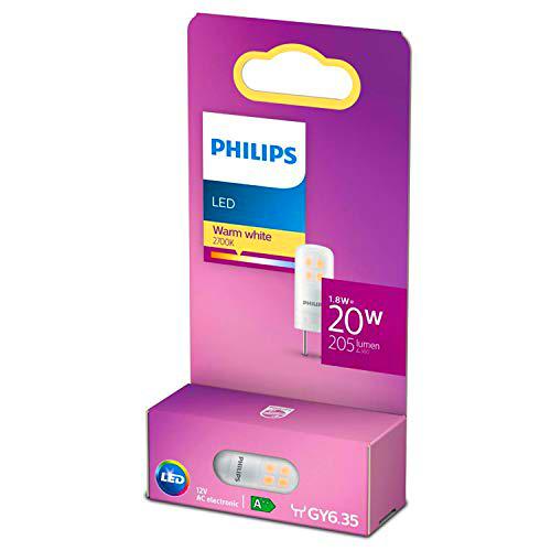 Philips - Bombilla LED Cápsula, 20W, GY6.35, 12 V, Luz Blanca Cálida