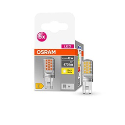 OSRAM Lámpara LED Star PIN, G9 base, vidrio transparente ,Blanco cálido (2700K)