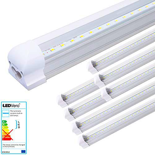 LEDVero 7x SMD LED Tubo 60cm integrado blanco frío