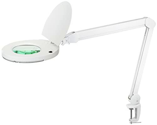 AIRAM Lupa Loop XL 3D 8W/865 650lm LED con abrazadera de tornillo blanco