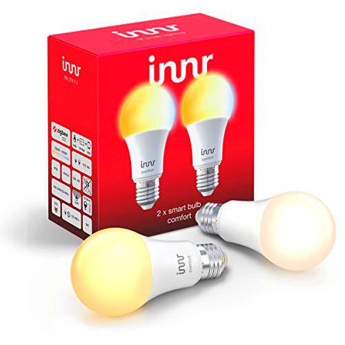 innr Bombilla LED E27, ajustable en blanco, compatible con Philips Hue