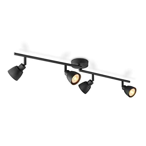 home sweet home collection Moderno Lámpara de techo LED Aka | 80.5/9/16.5cm | Negro | 4 luces spot de techo | metal | Regulable | Incluye bombillas LED | GU10 | 5W | 390lm | luz blanco cálido