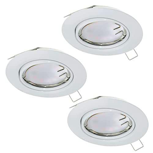 PRENDELUZ Pack de 3 Aros empotrables led con bombilla dicroica 5w