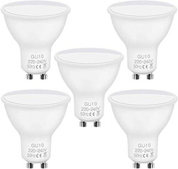 PRENDELUZ Pack 5 und - Bombilla LED 8W GU10, Luz blanca fría 6400K