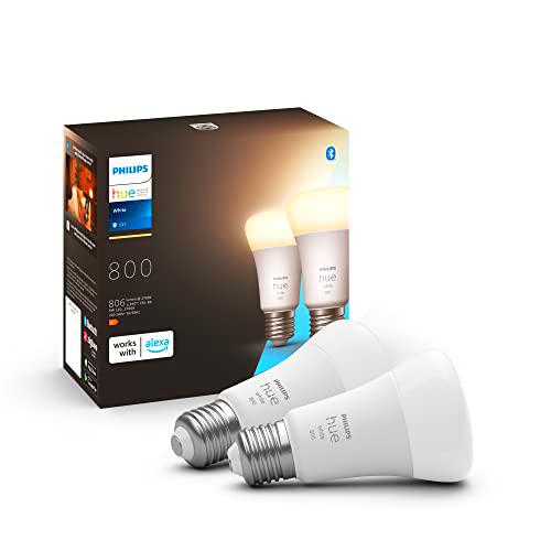 Philips Hue - Bombilla led inteligente, casquillo E27