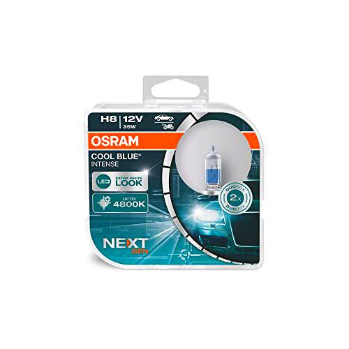 OSRAM COOL BLUE INTENSE H8, hasta 4800 K, lámpara de faro halógena