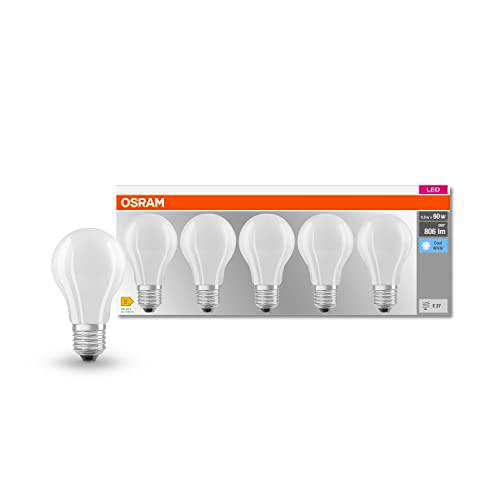 OSRAM LED Classic A60, lámparas LED de filamento esmerilado de vidrio para E27