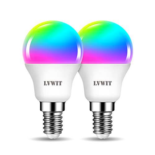 LVWIT Bombillas Inteligente E14, Compatible con Alexa