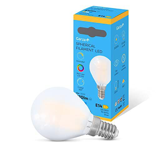 Garza - Bombilla Filamento LED Opal Esférica P45, Regulable