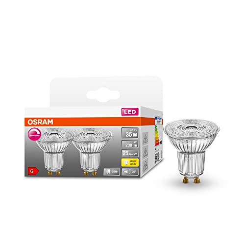 OSRAM Lámpara reflectora Superstar, GU10 base, vidrio transparente ,Blanco cálido (2700K)