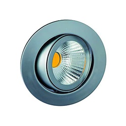 RUTEC ALU57379UWWD - Foco LED empotrable 8 W, cromo mate redondo 2700 K blanco cómodo