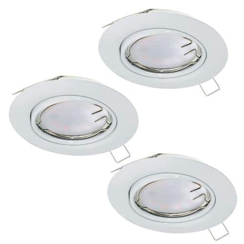 PRENDELUZ Pack de 3 Aros empotrables led con bombilla dicroica 5w