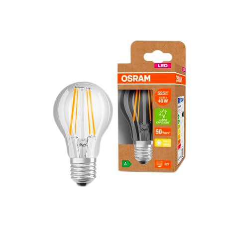 OSRAM Lámpara LED de ahorro de energía, bombilla de filamento de vidrio