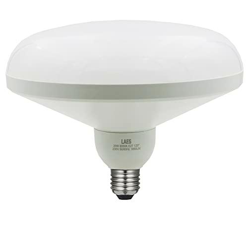 LAES - Bombilla LED diseño UFO E27, 20 W, Blanco, 201 x 154 mm