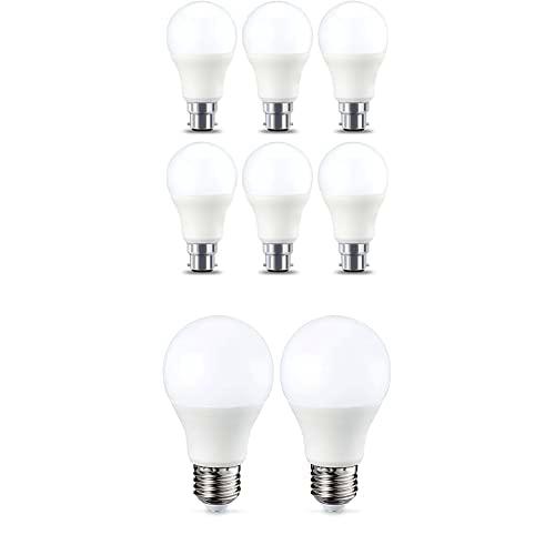 Amazon Basics LED B22 Bayonet Cap Bulb, 9W, Warm White