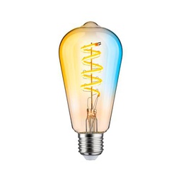 Paulmann 29157 Filamento 230 V Smart Home Zigbee LED Pistón ST64 E27 600 lm 7,5 W Tunable White Regulable Gold Bombilla