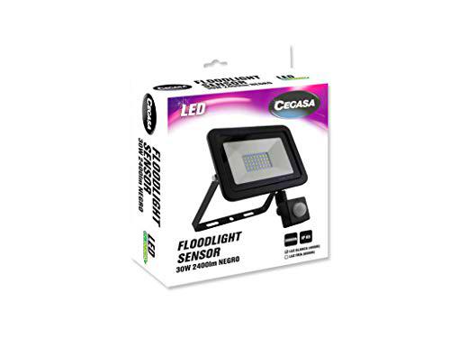 cegasa FLOODLIGHT LED NEGRO SENSOR 30W 2