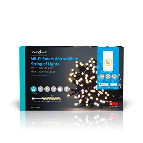 NEDIS SmartLife - LED decorativo - Cuerda - Blanco cálido