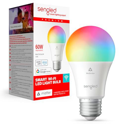 Sengled Bombilla LED inteligente (E27), habilitada para Matter y Alexa