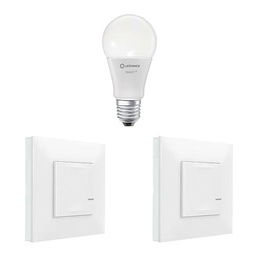 Legrand 199220 - Extension Pack Valena Next con Netatmo: 2 Comandos Inalámbricos de iluminación + 1 Bombilla Inteligente E27 Clásico/Blanco