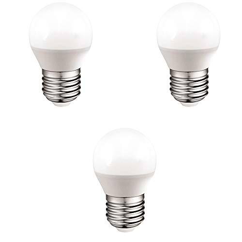 Pack x3 Bombillas LED esférica 5.2W (=45W) Luz neutra (4000K)