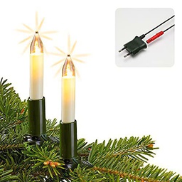 Hellum LED cadena de luces árbol de navidad Made-in-Germany velas de iluminación del árbol de Navidad Cadena de luces interior con clip