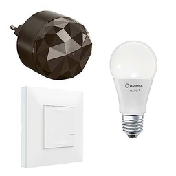 Legrand 199207 - Starter Pack Valena Next con Netatmo: 1 Gateway enchufable + 1 Comandos Inalámbricos de iluminación + 1 Bombilla Inteligente E27 Clásico/Blanco