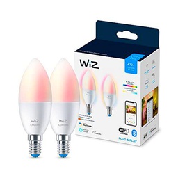 WiZ - Bombilla LED Inteligente Wi-Fi, Vela 4,9W (Eq