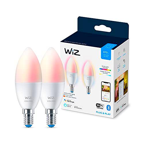 WiZ - Bombilla LED Inteligente Wi-Fi, Vela 4,9W (Eq