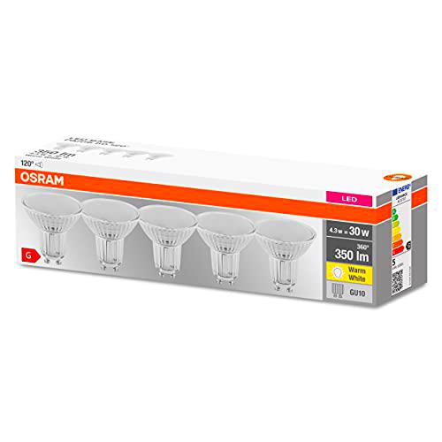 OSRAM LED BASE PAR16 50, lámparas LED reflectoras de vidrio para casquillo GU10