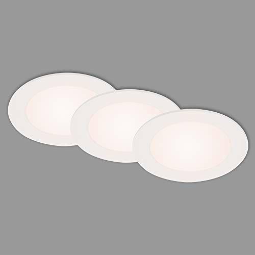 BRILONER Leuchten - Lámparas led encastrables, set de 3 lámparas de techode 6 W