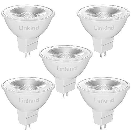 Linkind Bombilla LED GU5.3 MR16 12V, Blanco Cálido