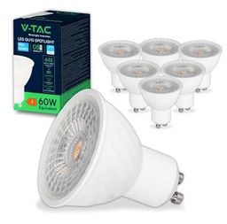 V-TAC 6x Bombillas LED GU10-6W (Equivalente a 6W) - Chip SAMSUNG