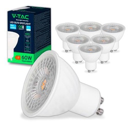 V-TAC 6x Bombillas LED GU10-6W (Equivalente a 6W) - Chip SAMSUNG