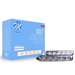 BigBuy M-Tech Luz Led, Blanco, Talla Única