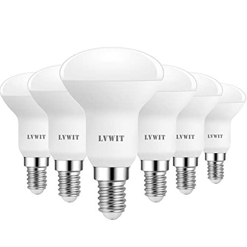 LVWIT Bombillas LED E14, 7.2W Equivalente a 60W, 2700K Luz Blanca Cálida