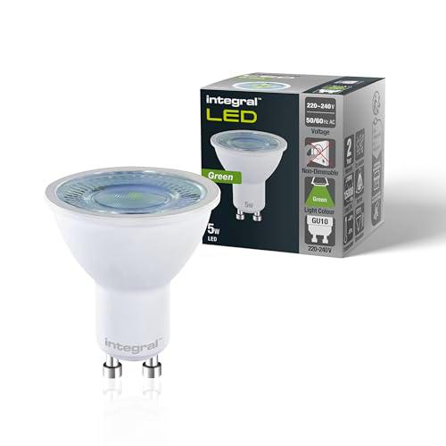 Integral pack de 2 bombillas GU10 LED verde - 5 W (equivalente a 50 W)