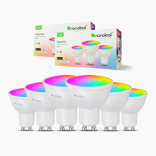 Nanoleaf Matter Essentials 6 Bombillas LED GU10 RGBW Inteligentes y Regulables