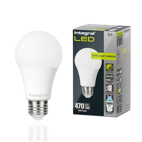 Integral LED GLS E27 bombilla sensor crepuscular mate no regulable