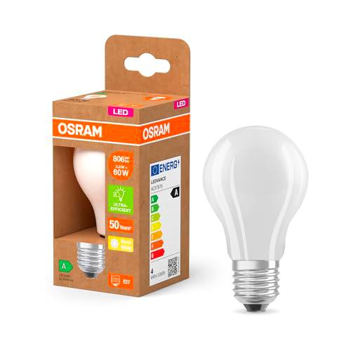 OSRAM LED Superstar Classic Lámpara LED A 60 en forma de bombilla clásica de vidrio esmerilado