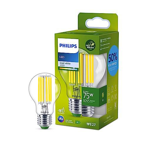 Philips Bombilla LED Clásica Philips Eficiente, Casquillo E27 5.2W