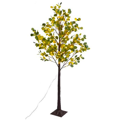 Blendend Plantas solares simuladas, Árbol, Hoja de Eucalipto 2M+1.5M 210LED