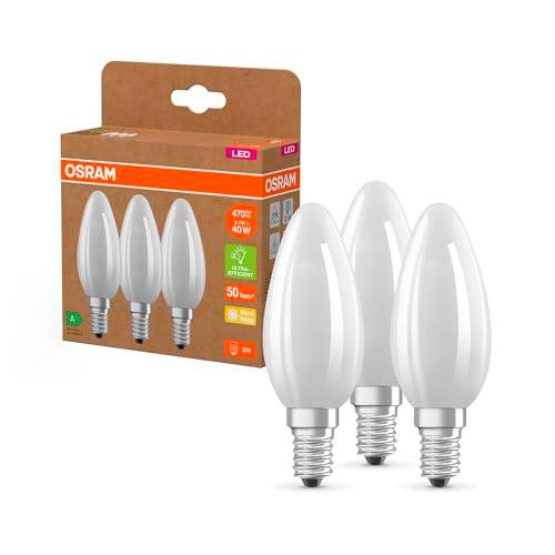 OSRAM LÁMPARAS LED, forma clásica de mini vela, CLASE DE EFICIENCIA ENERGÉTICA A