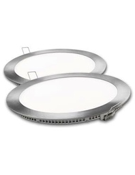 DOWNLIGHT LED REDONDO PLATA 18W.F.2UNID